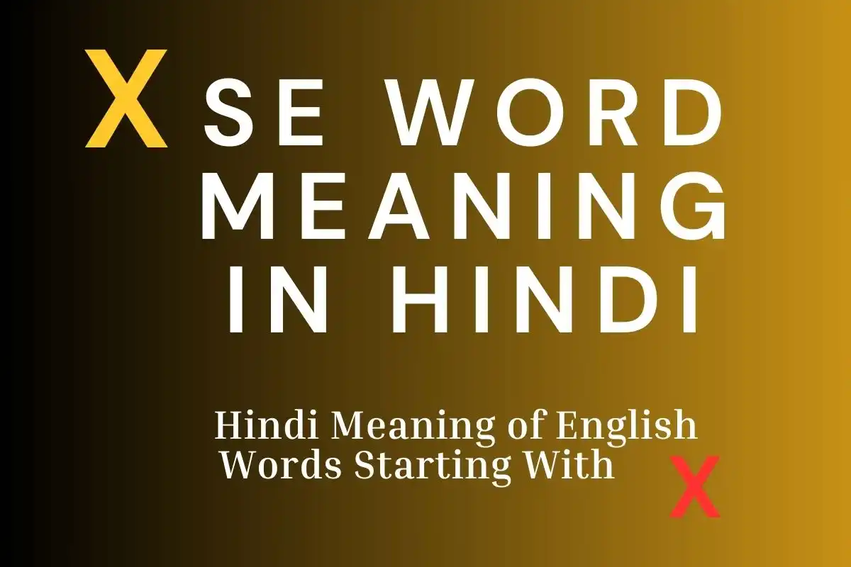 X English Words Meaning In Hindi X 